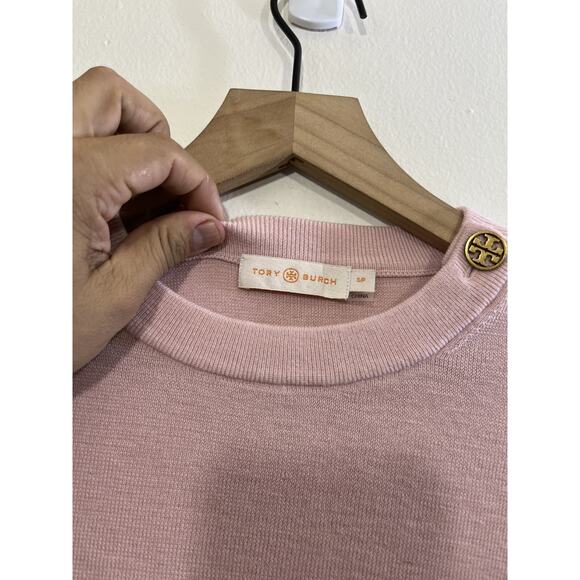 Tory Burch Kimberly Sweater S Merino Wool Coquette Preppy Minimalist Old Money - Picture 3 of 14